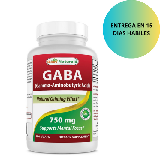 GABA 750mg , 180 capsulas - Best Naturals