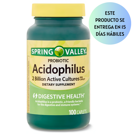 Spring Valley Probiótico Acidophilus Suplemento dietético- 100 capsulas