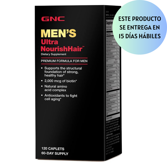 GNC - Ultra NourishHair™ para hombre - 120 Cápsulas