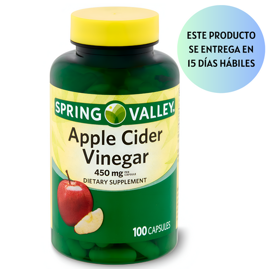 Apple Cider Vinegar  450mg , 100 capsulas- Spring Valley