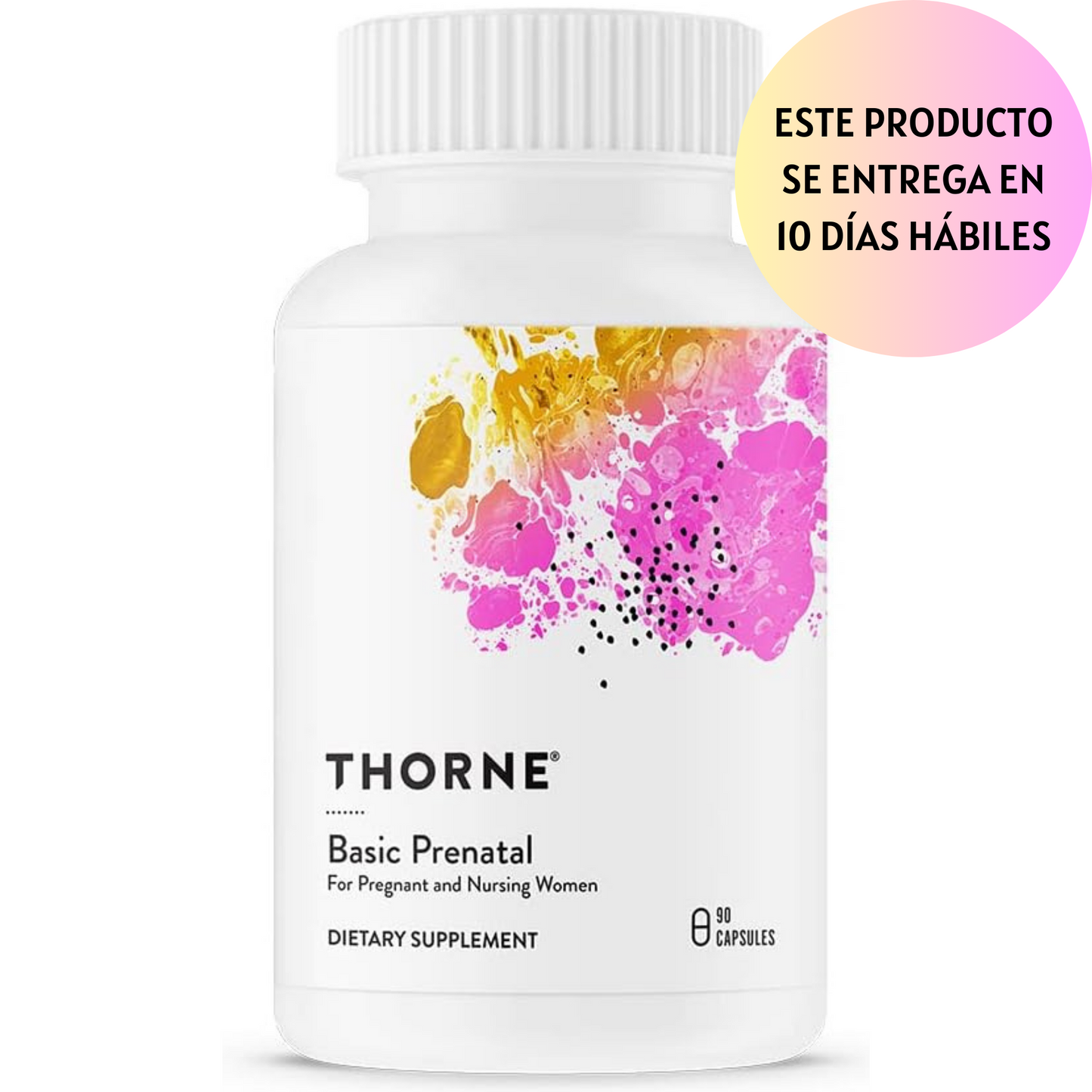 Thorne investigación – Basic – Ácido Fólico para mujer Multivitamínico Prenatal – 90 Cápsulas vegetarianas