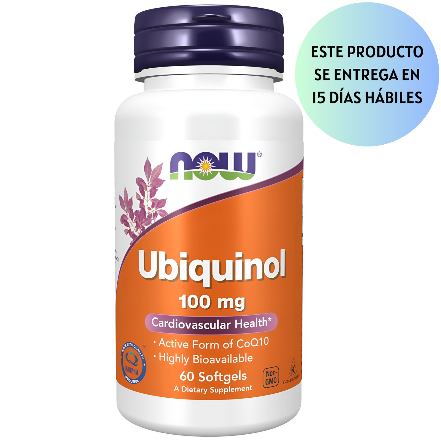 NOW Suplementos, Ubiquinol 100 mg, alta biodisponibilidad (la forma activa de CoQ10), 60 cápsulas blandas
