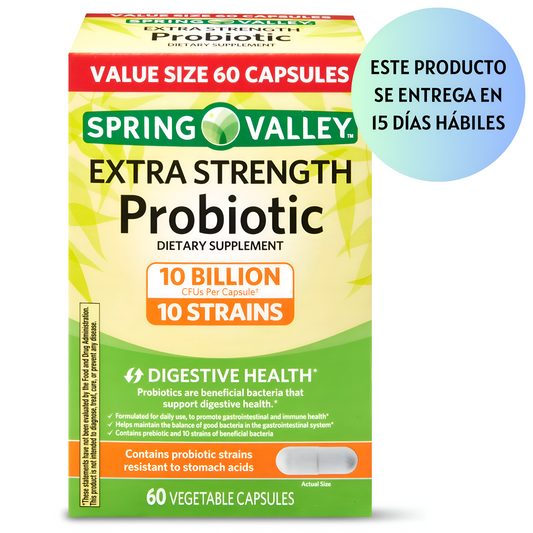 Spring Valley  probióticas extra fuertes, 60 capsulas vegetarianas