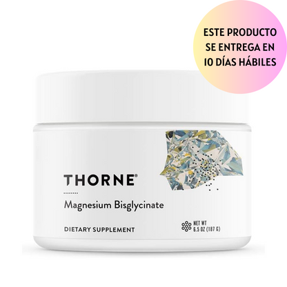 Thorne - Bisglicinato de magnesio, fórmula de magnesio en polvo, favorece un sueño reparador, certificado NSF para el deporte, sin gluten, 6.5 onzas, 60 porciones