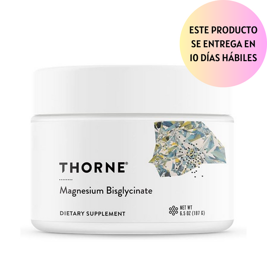 Thorne - Bisglicinato de magnesio, fórmula de magnesio en polvo, sin gluten, 187gr, 60 porciones