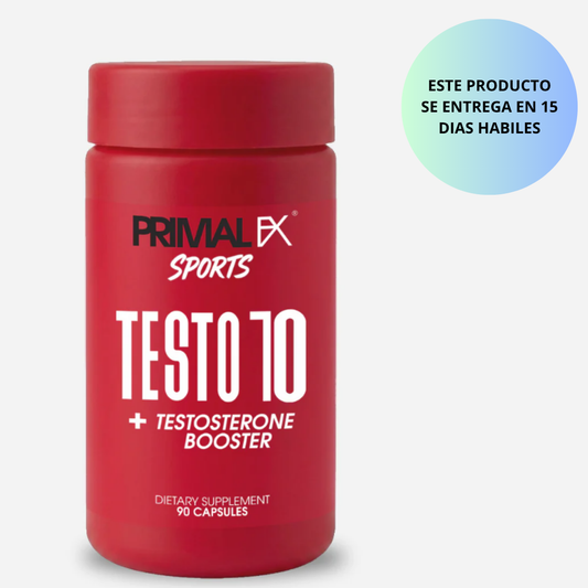PrimalFx Sports- Testo 10 + testosterone booster, 90 capsulas