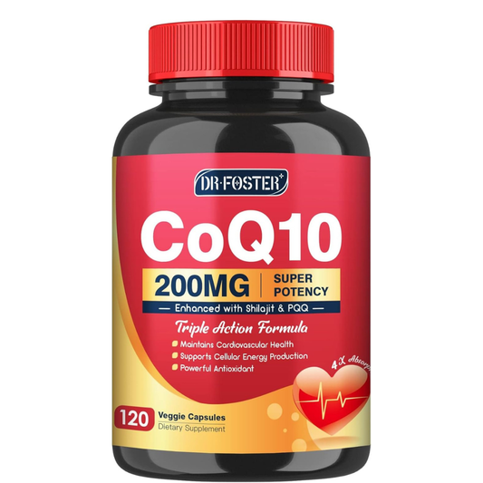 Dr.Foster - CoQ10 200mg with PQQ & Shilajit(SUPER POTENCY),  120 capsulas
