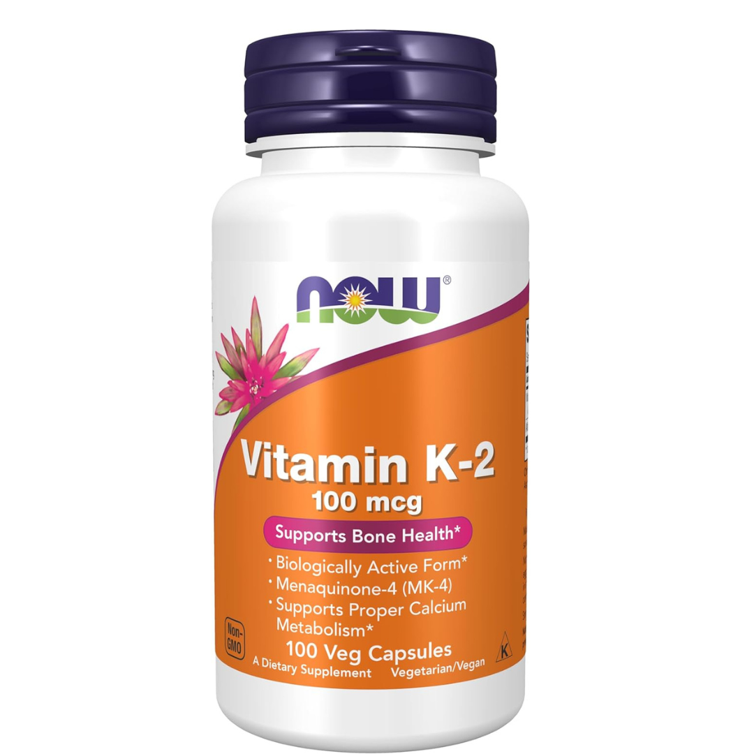 NOW  - Vitamina K-2 100 mcg, 100 capsulas vegetables
