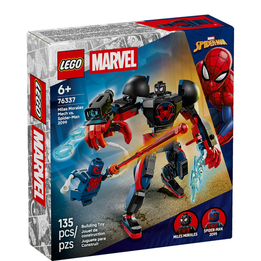 LEGO - Marvel Miles Morales Mech vs Spider-Man 2099 # 76337, 135 piezas