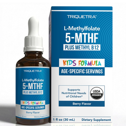 Triquetra - L-Methylfolate + Methyl B12 Kids  para niños, 30ml