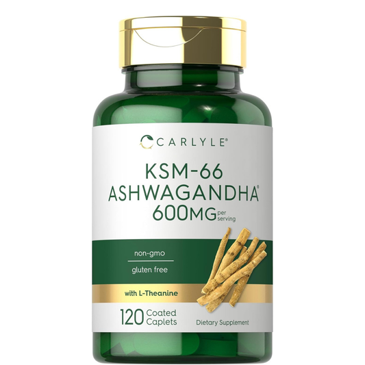 Carlyle KSM-66 Ashwagandha Root Extract 600mg | 120 capsulas vegetarianas