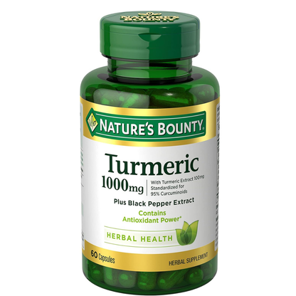 Natures bounty - Turmeric 1000mg con Black Pepper Extract, 60 capsulas