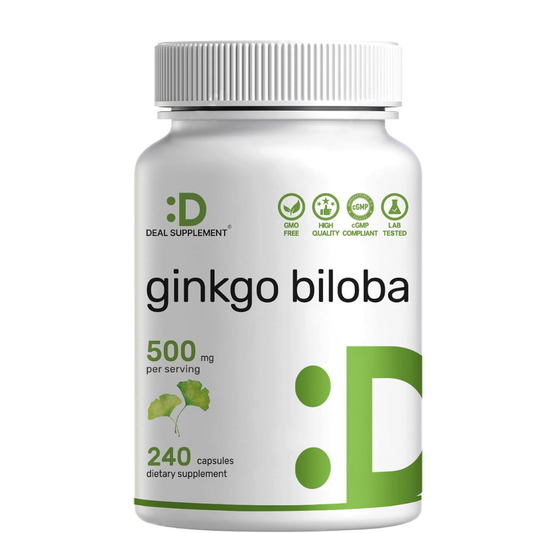 Deal Supplement - Ginkgo Biloba 500mg, 240 capsulas