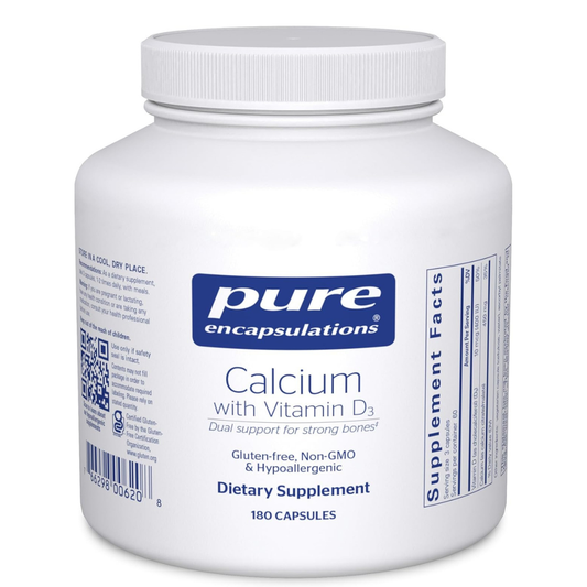 Pure Encapsulations -  Calcio (450mg)con Vitamina D3 10mcg(400IU), 180 capsulas