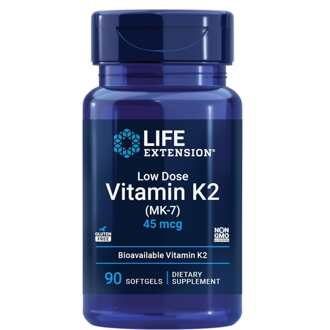 Life Extension - Low Dose Vitamina K2(MK-7) 45mcg, 90 capsulas
