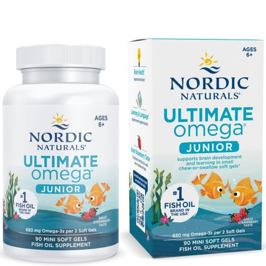 Nordic Naturals Ultimate Omega Junior- 90 Mini Soft Gels sabor a fresa