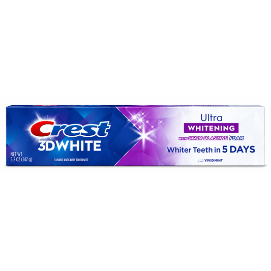 Crest 3D White - Pasta Dental Vivid Mint Ultra Whitening, 147g