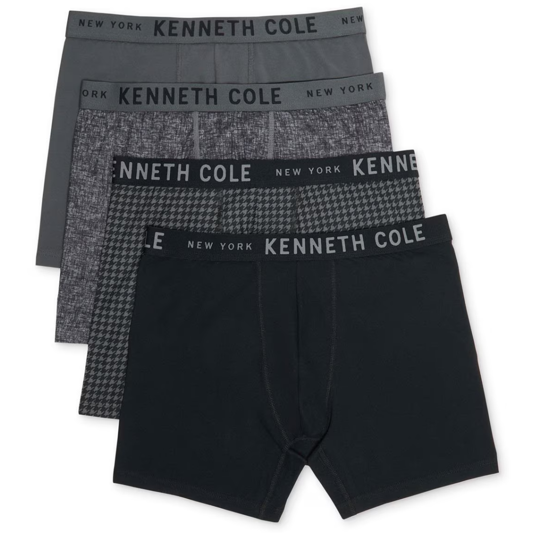 Kenneth Cole Men's 4-Pack Boxer Brief color negro
