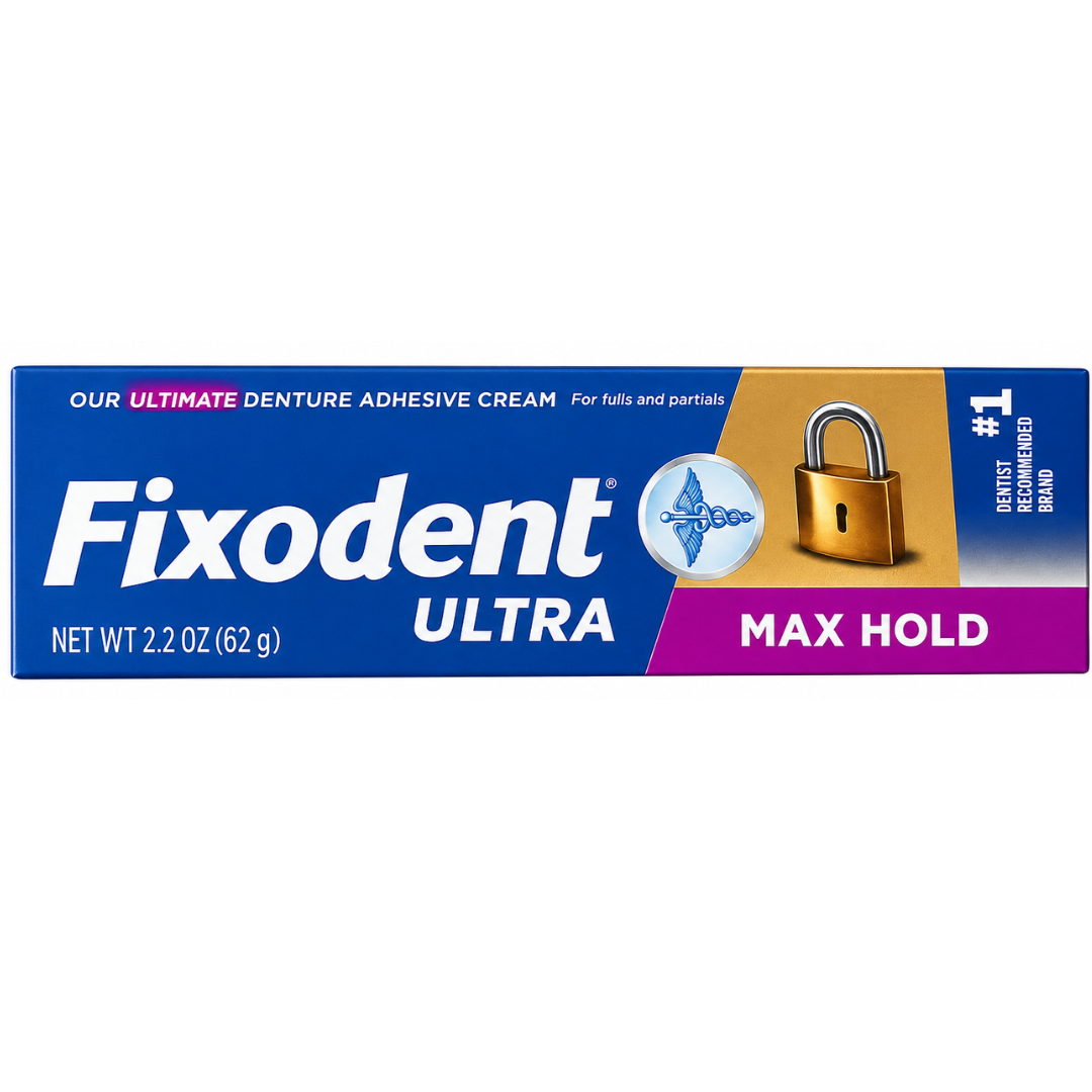 Fixodent Ultra Crema Adhesiva para Dentaduras de Fijación Máxima y Segura 64g