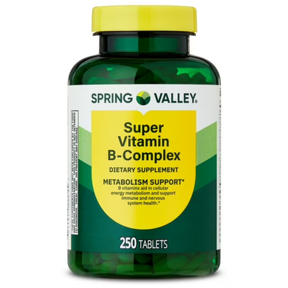 Super Vitamin B complex - Spring Valley - 250 Tabletas