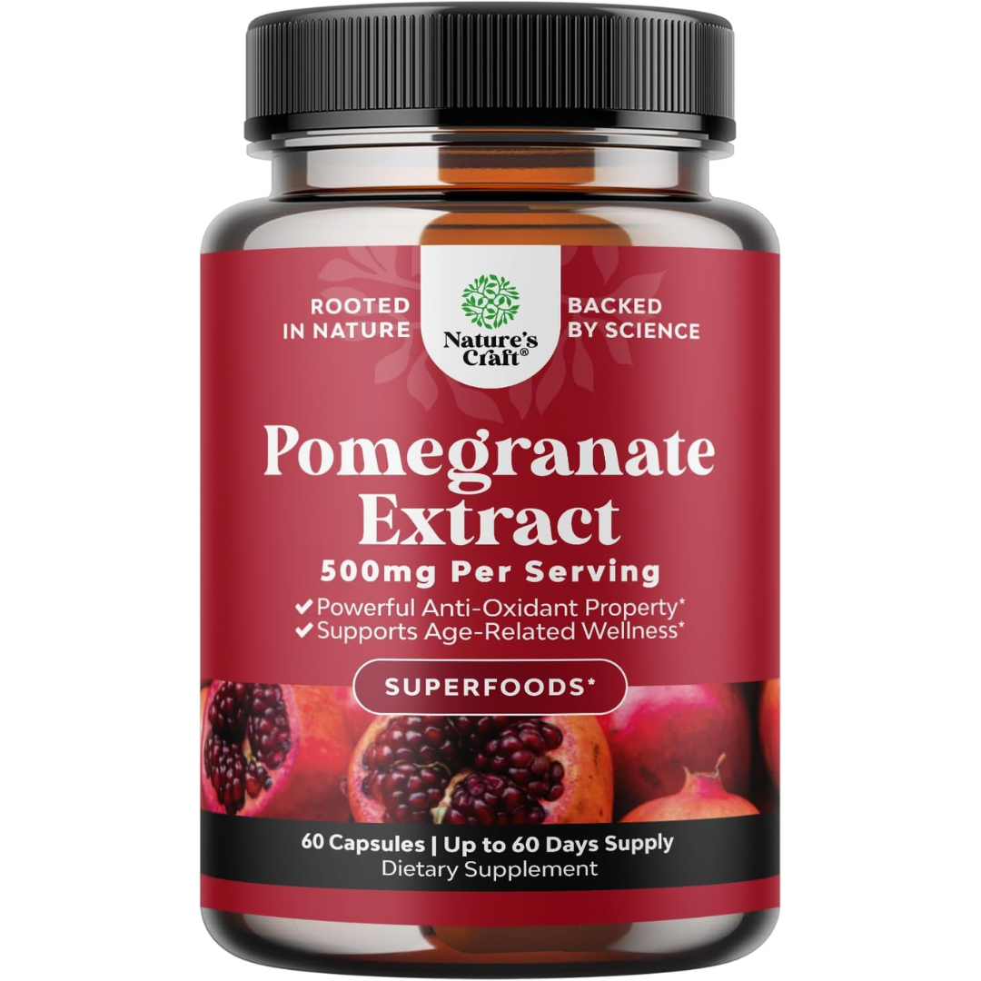 Nature`s Craft - Pomegranate Extract 500mg, 60 capsulas