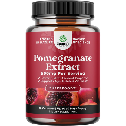 Nature`s Craft - Pomegranate Extract 500mg, 60 capsulas