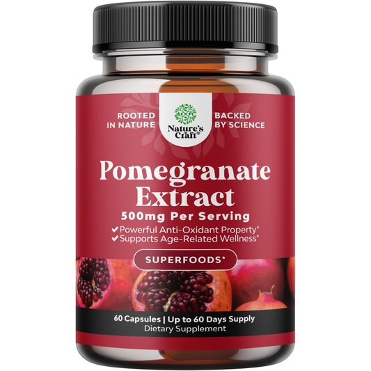 Nature`s Craft - Pomegranate Extract 500mg, 60 capsulas