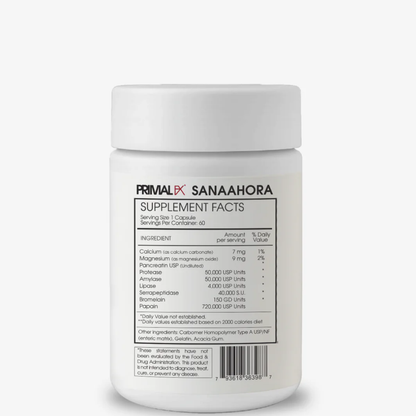 Enzymes + Serra , 60 capsulas - PrimalFX