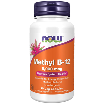 Now - Methyl B-12 5,000mcg - 90 capsulas veg