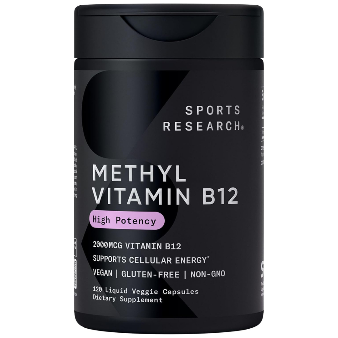Sport Research - Methyl  Vitamin B12 2000mcg, 120 cápsulas vegetales líquidas