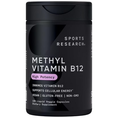 Sport Research - Methyl  Vitamin B12 2000mcg, 120 cápsulas vegetales líquidas