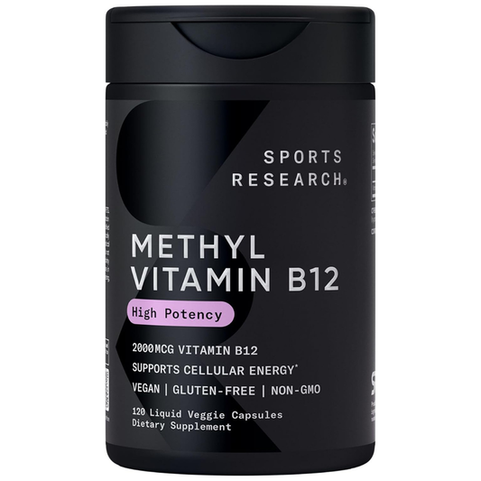Sport Research - Methyl  Vitamin B12 2000mcg, 120 cápsulas vegetales líquidas