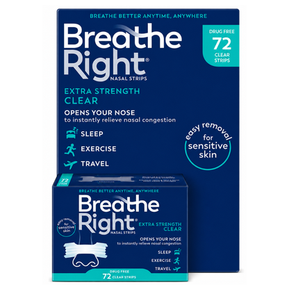 Tiras nasales Breathe Right Extra Fuertes, 72 tiras