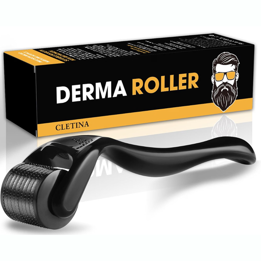 Cletina - Derma Roller de 0,25 mm - Rodillo de microagujas para uso doméstico en hombres y mujeres