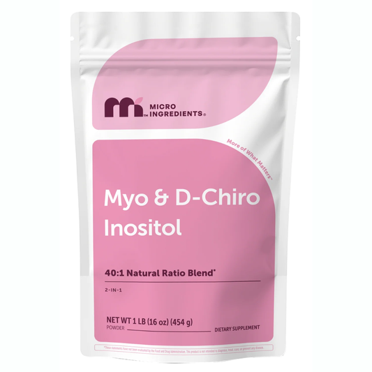 Micro Ingredients- Myo-inositol y D-Chiro Inositol POWDER 40:1  en polvo 454gr.