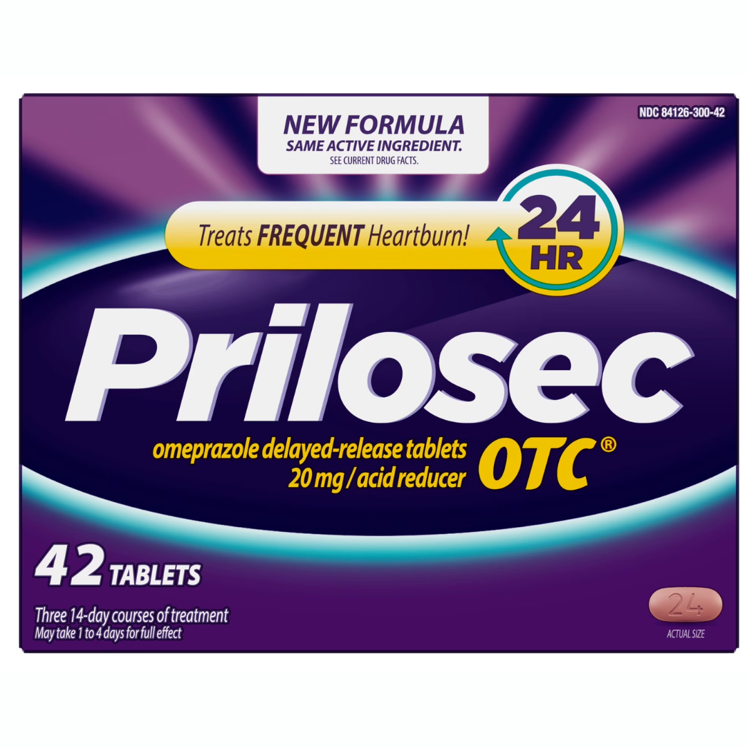 Prilosec OTC, Omeprazol 20 mg para la acidez estomacal, 42 tabletas