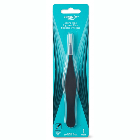 Equate - Pinzas de acero inoxidable con punta extrafina para extraer astillas