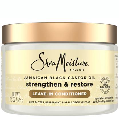 SheaMoisture- Acondicionador sin enjuague para restaurar la fuerza del cabello y controlar el frizz, 326g