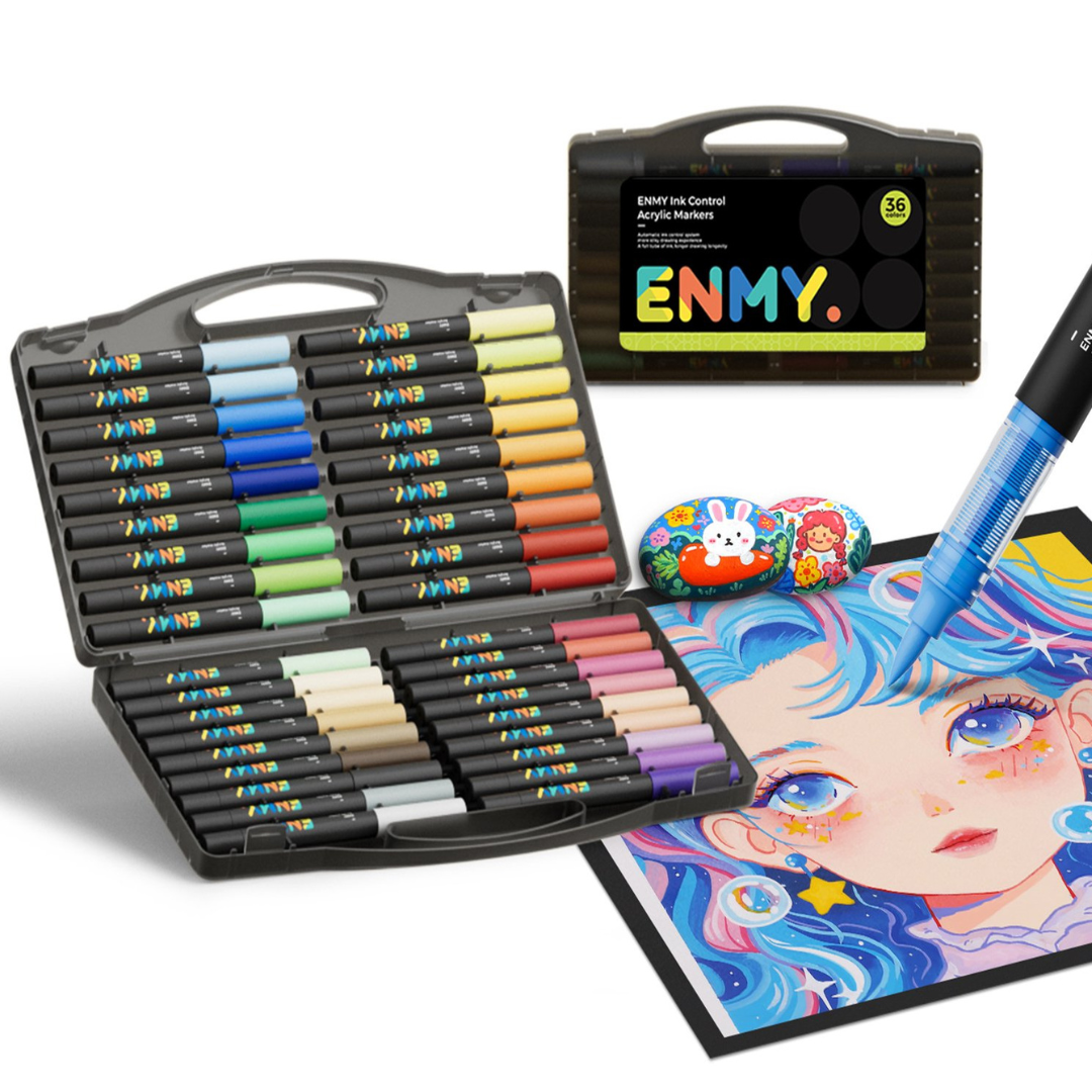 ENMY - Rotuladores de pintura acrílica, 36 colores