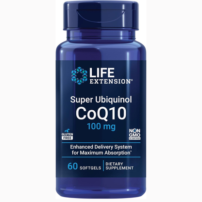 Life Extension - Super Ubiquinol CoQ10 100mg(enhanced delivery system for maximum absorption), 60 capsulas