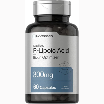 Horbaach - Ácido R-Lipoico 300mg Estabilizado | 60 Cápsulas