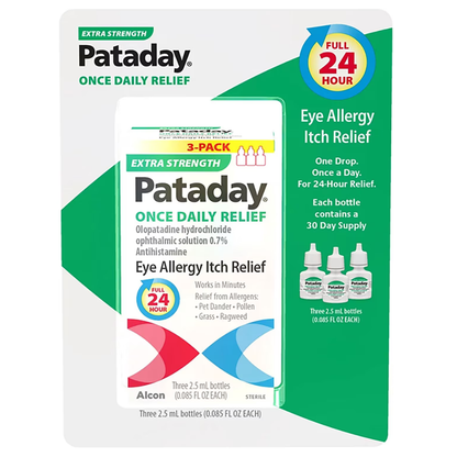 Pataday - Gotas oftálmicas Extra Fuertes - 2.5 ml, paquete de 3pk