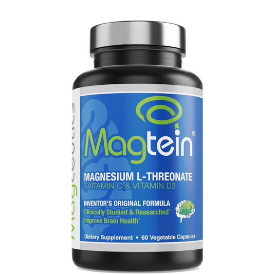 Treonato de Magnesio Patentado Original Magtein Suministro de 30 días, 60  Cápsulas