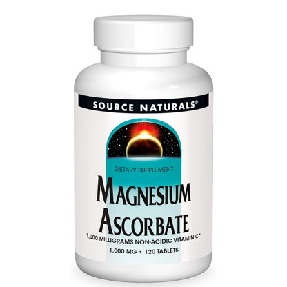Magnesium Ascorbate 1,000mg Source Naturals , 120 tabletas