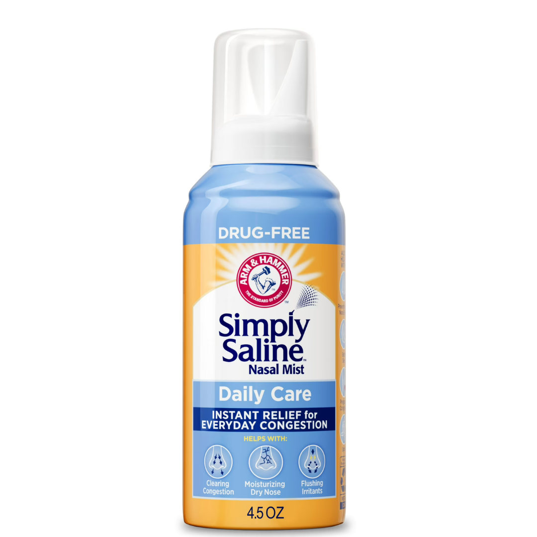 ARM & HAMMER Simply Saline Spray -Alivio Instantáneo para la Congestión Diaria, 127g