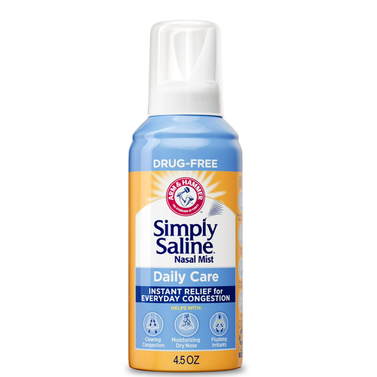 ARM & HAMMER Simply Saline Spray -Alivio Instantáneo para la Congestión Diaria, 127g