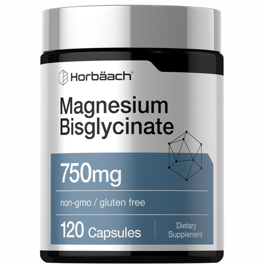 Horbäach - Magnesium Bisglycinate |750mg |  120 capsulas
