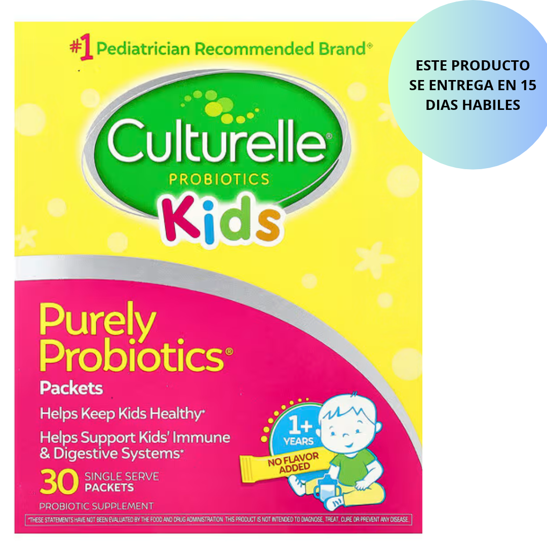 Culturelle Kids -  Probióticos Puros  30 Sobres Individuales