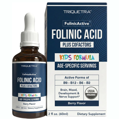 Triquetra - Folinic Acid para niños con forma activa de B9-B12-B6-B2, 60ml