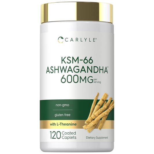 Carlyle KSM-66 Ashwagandha Root Extract 600mg | 120 capsulas vegetarianas